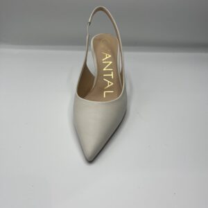 Slingback bianca avorio